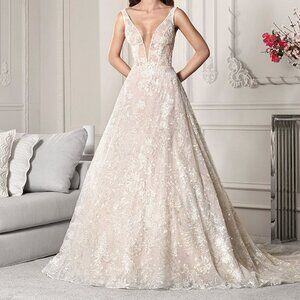 Demetrios Diamond Wedding Gown (Unaltered)
